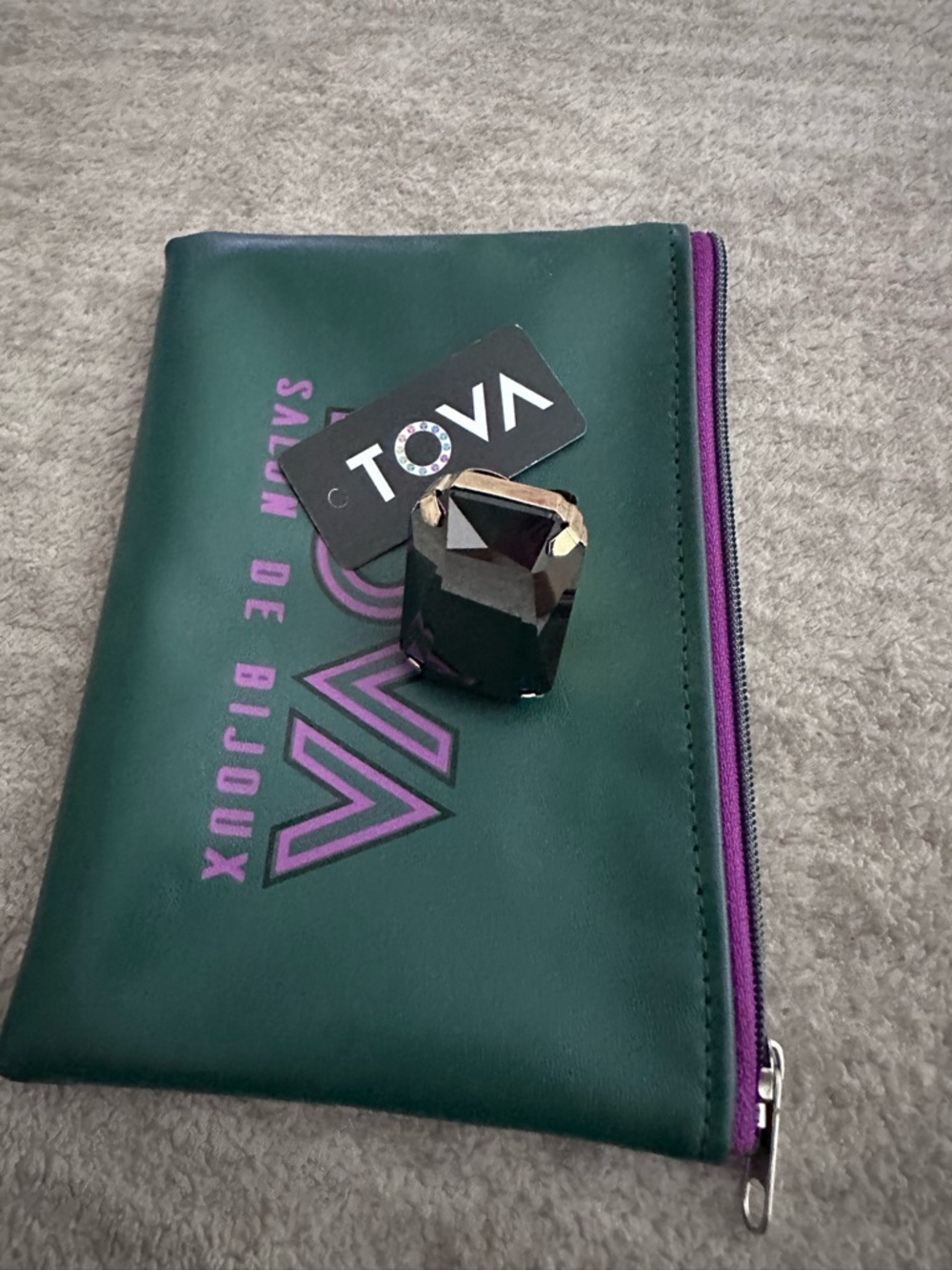 Tova Soleil hematite statement ring NEW